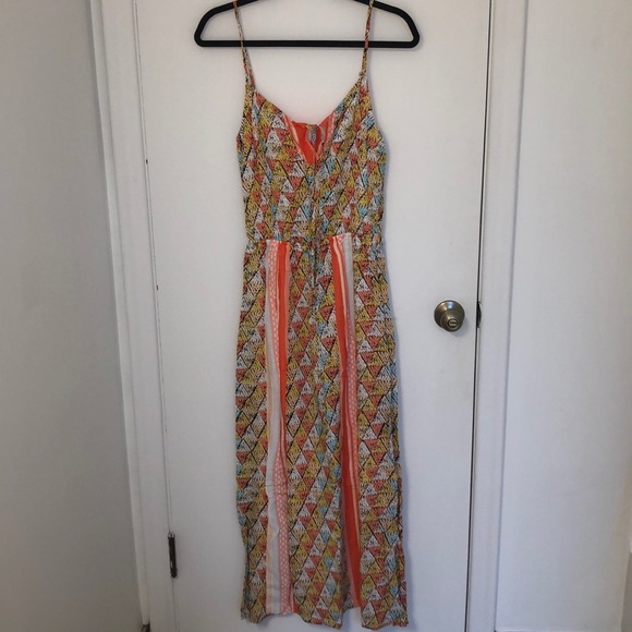Ella Moss Tiki coral maxi dress from Anthropologie - Picture 2 of 5